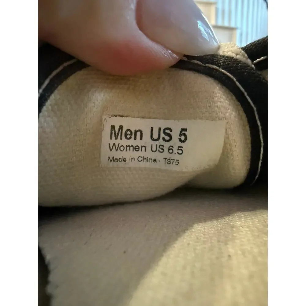 Vans Black & Gray Canvas Sneakers Women’s 6.5 / Men’s 5